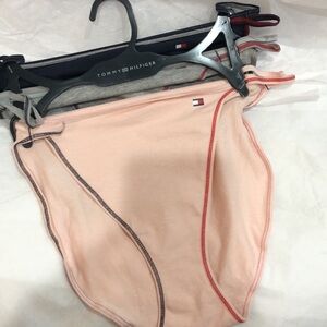 Tommy Hilfiger 3pack contrast stitching cotton double string bikini panties XL‎